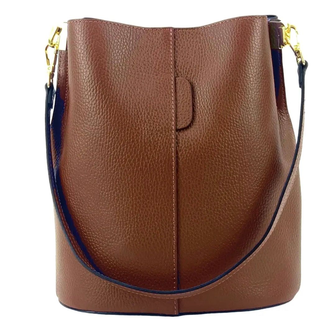 Emmertas in donker camel