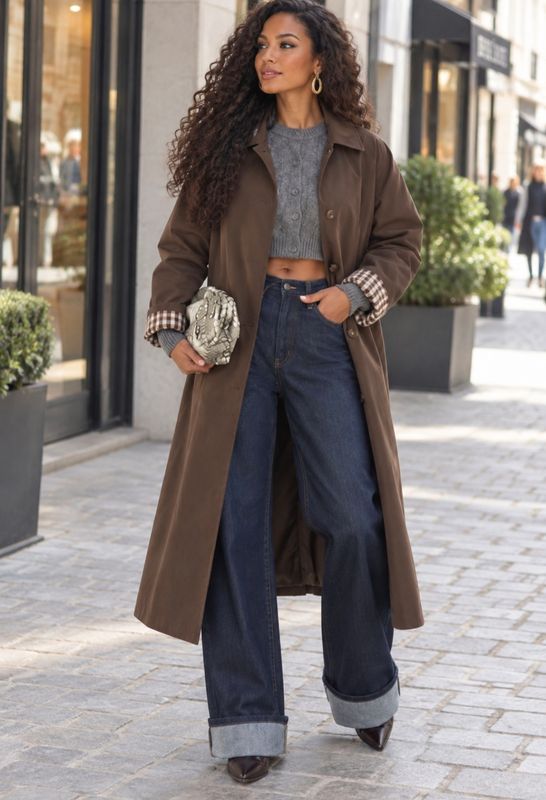 Lange - choco trenchcoat