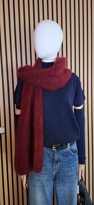 Bordeaux sjaal in mohair