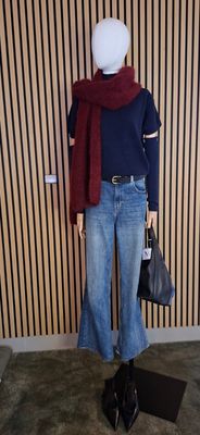 Bordeaux sjaal in mohair