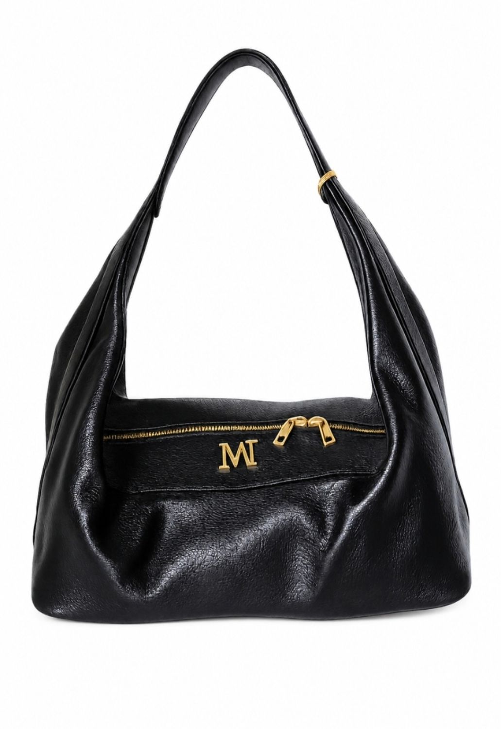Zwarte Italiaanse Leren Handtas Bibi – Elegante Schoudertas voor Dames 