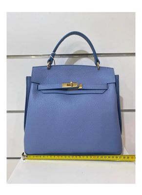 Pastelroze italiaanse leren handtas, Patricia
