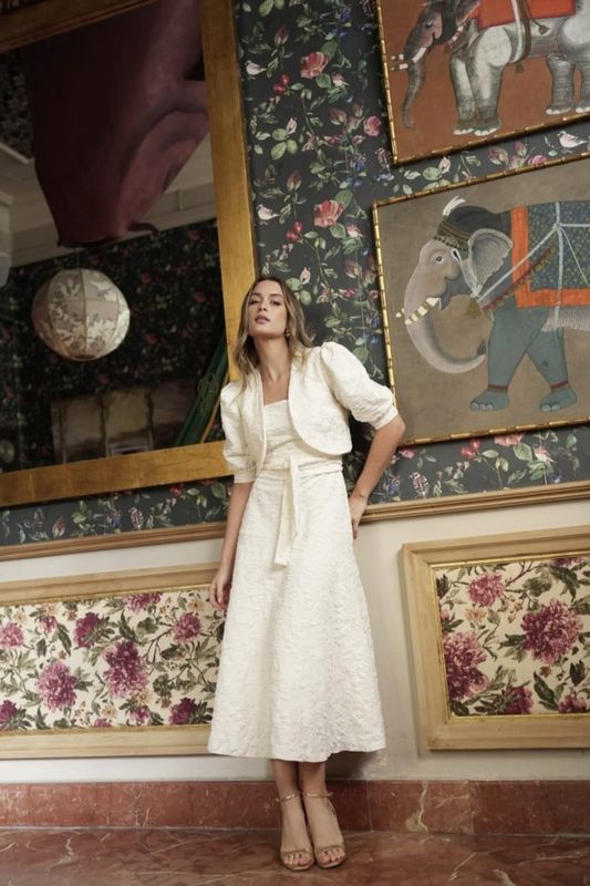 Verona  jurk met mini veste 