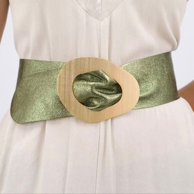 Brede riem in echt leer