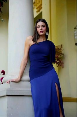 Blauwe jurk