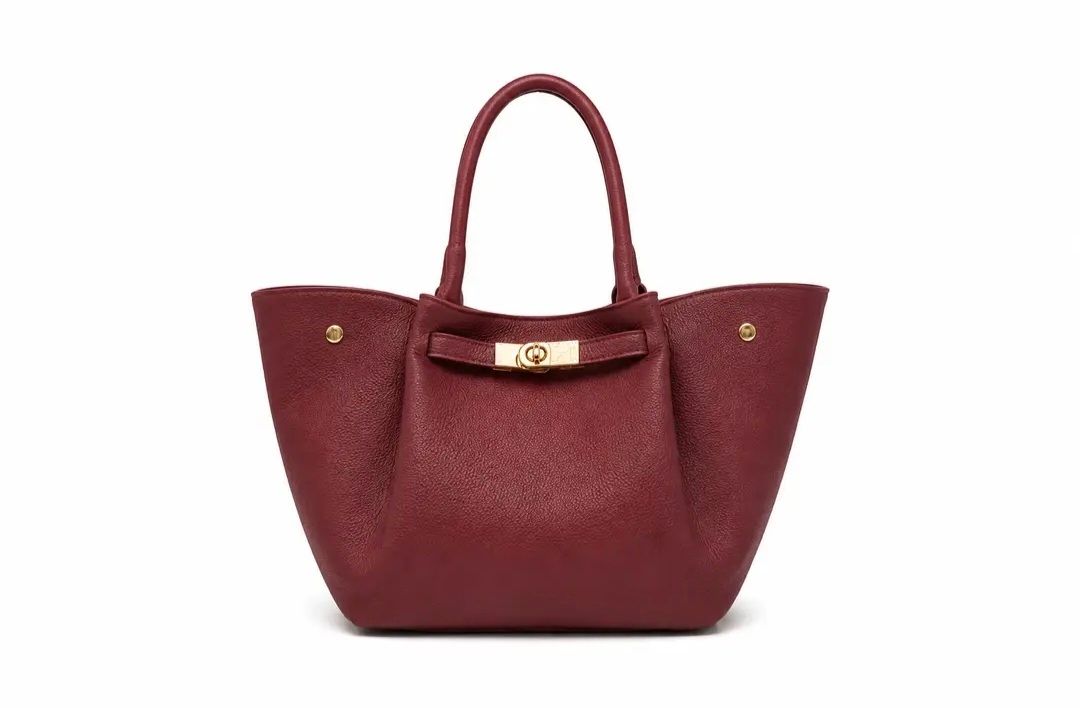Yara - Bordeaux Elegance Handtas – Chic met Gouden Details