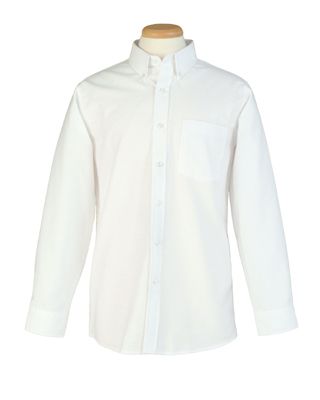 Mens White Dress Shirt - LS