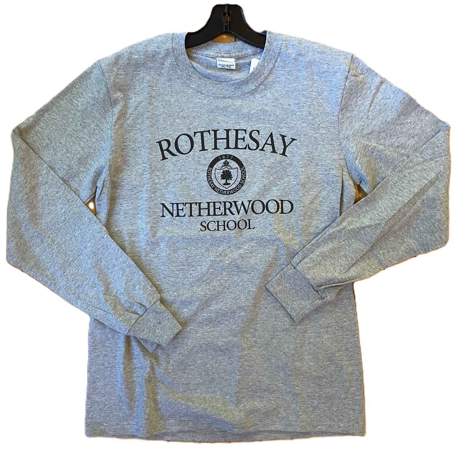 LS Longsleeve Grey Tee/Black Logo