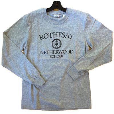 LS Longsleeve Grey Tee/Black Logo