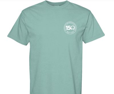 150th Logo Adult Tee - Seafoam