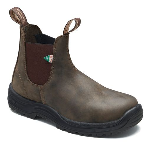 BLUNDSTONE WORK &amp; SAFETY WAXY RUSTIC BROWN, Size: 065, Colour: RUSTIC BROWN, Season: CORE