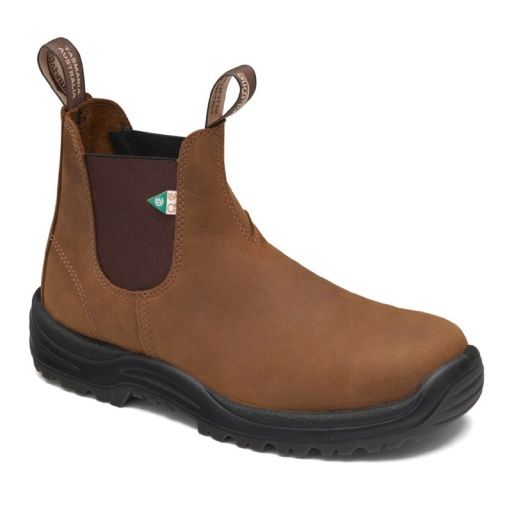BLUNDSTONE WORK &amp; SAFETY SADDLE BROWN, Size: 060, Colour: SADDLE BROWN, Season: CORE