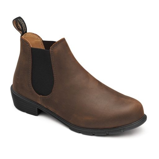 BLUNDSTONE WOMEN&#39;S SERIES LOW HEEL ANTIQUE BROWN, Size: 030, Colour: ANTIQUE BROWN, Season: CORE