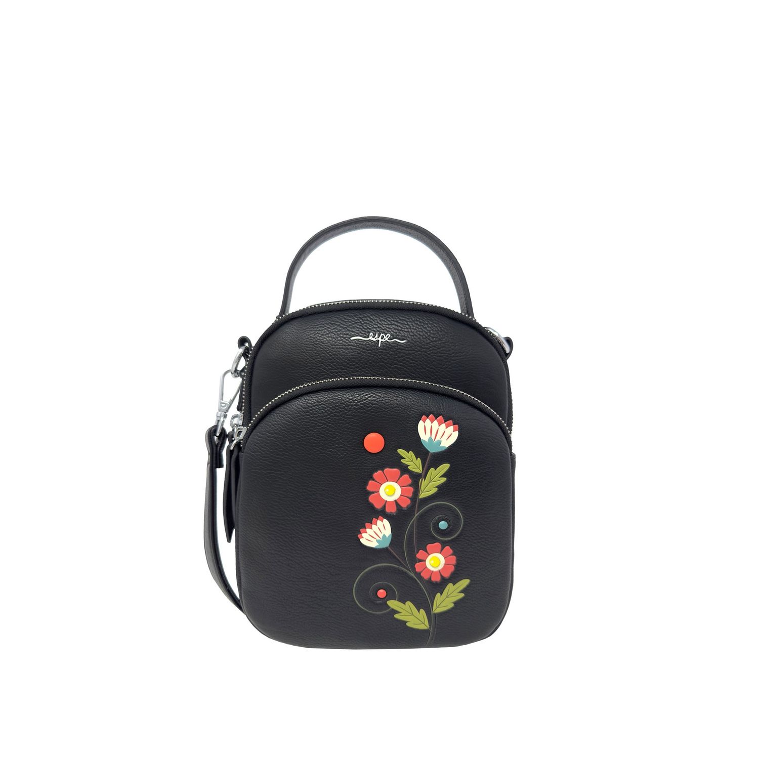 Espe-Purse-Flora CB, Colour: Black