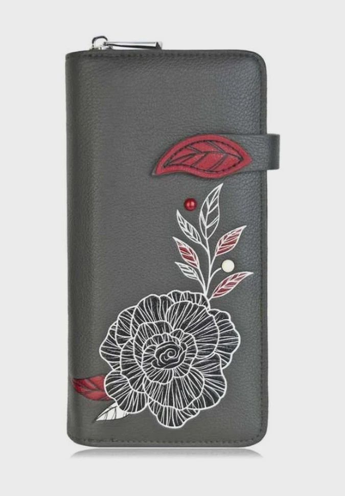 Purse-clutch-Begonia, Colour: grey