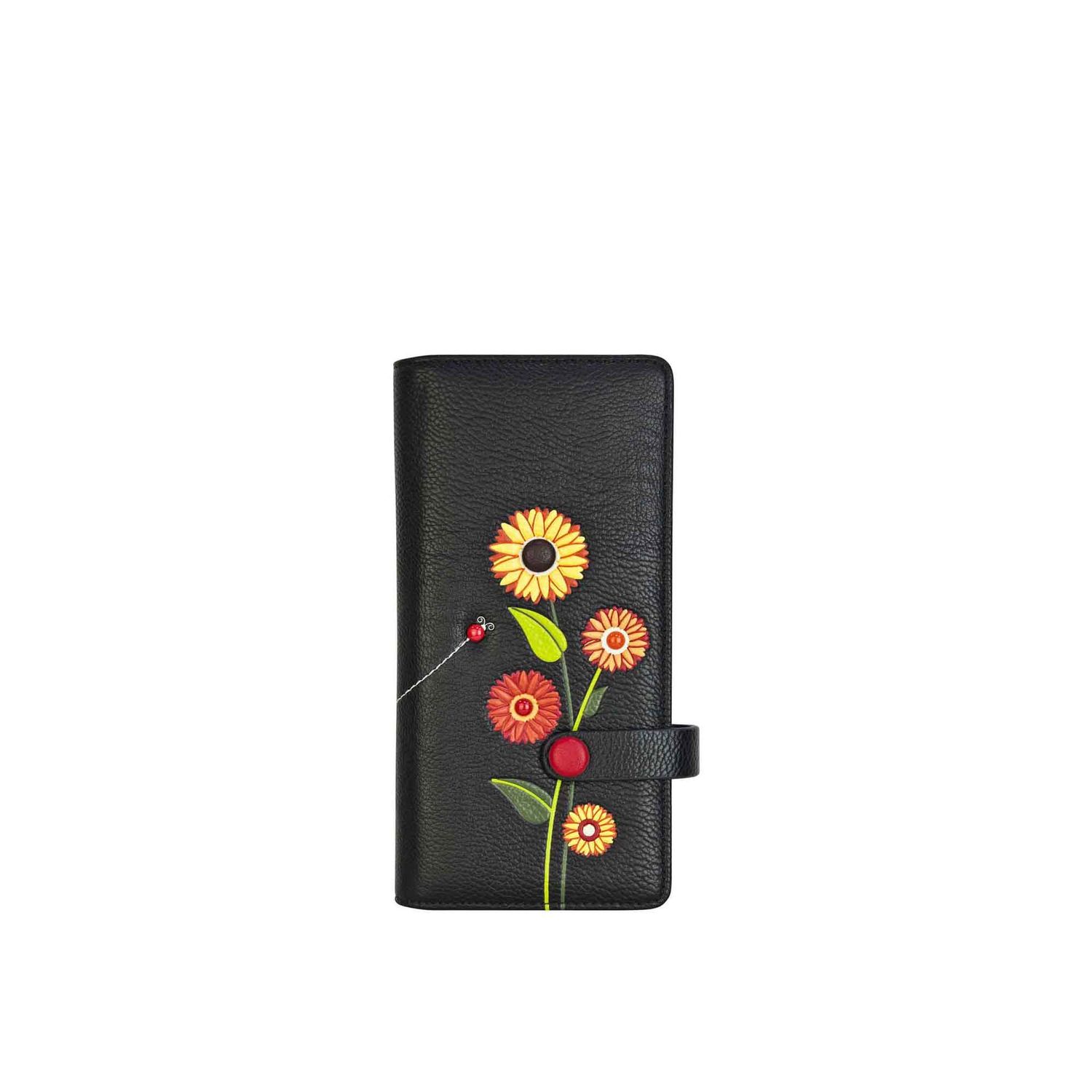 Purse-Wallet-Gerbera, Colour: Black