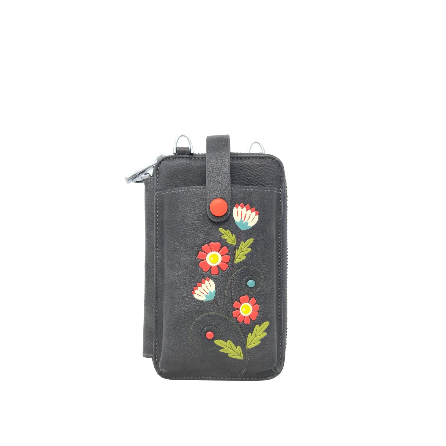 Purse-Smartphone-Flora, Colour: Grey