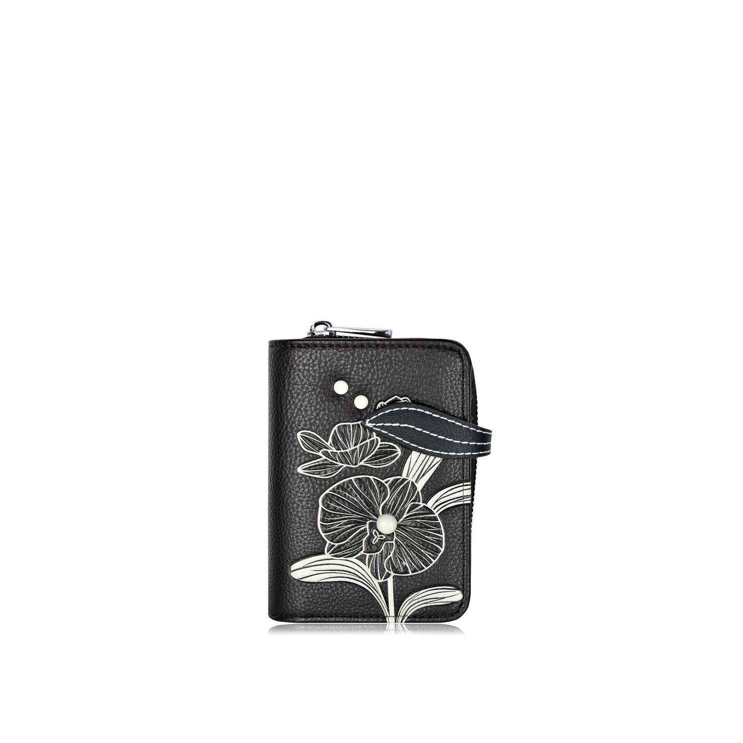 Espe-Small Wallet-Orchid Zip, Colour: Black