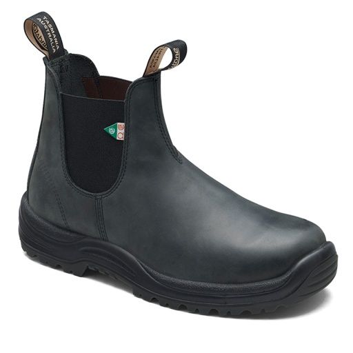 BLUNDSTONE WORK &amp; SAFETY WAXY RUSTIC BLACK, Size: 130