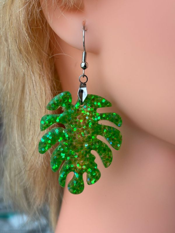 Pendientes Hoja Verdes