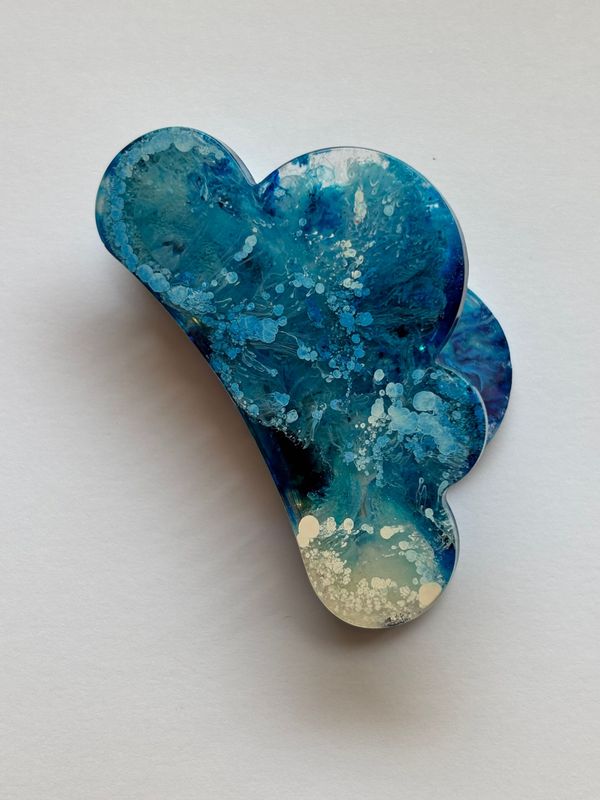 Pinza pelo tonos azules