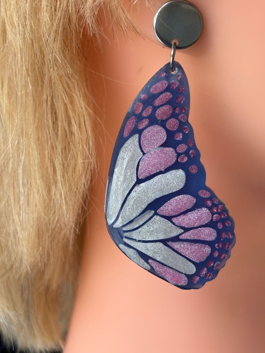 Pendientes alas mariposas azules