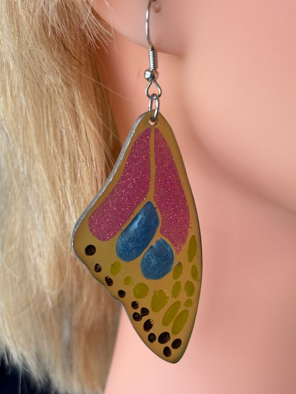 Pendientes alas amarillo