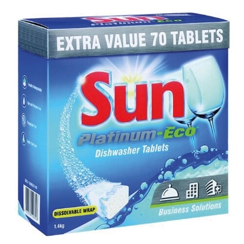SUN PLATINUM-ECO DISHWASHER TABLETS - 70 TABLETS