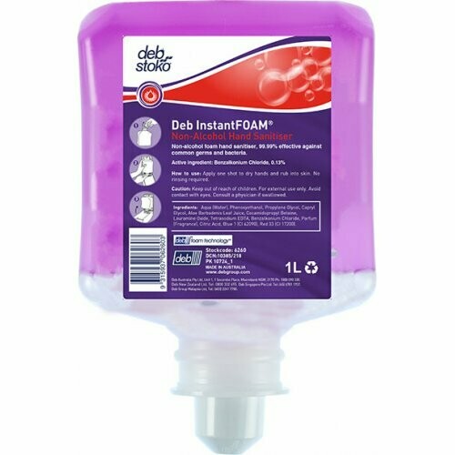 DEB INSTANTFOAM ALCOHOL FREE HAND SANITISER 1L CARTRIDGE