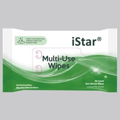 iSTAR 75% MULTI WIPES 40 SHEETS / PACK