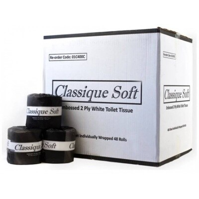 CLASSIQUE SOFT TOILET TISSUE 2 PLY 400 SHEETS CTN 48