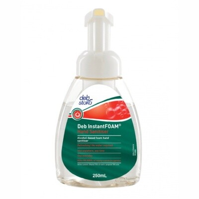 DEB INSTANT FOAM HAND SANITISER 250ML PUMP PACK