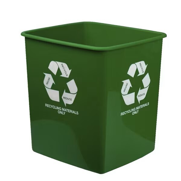 Waste Bin Recycle Green / Black