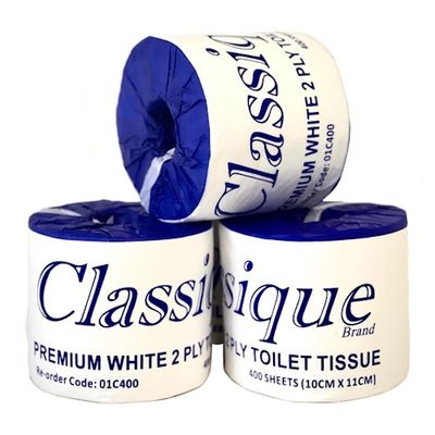 CLASSIQUE PREMIUM TOILET ROLL 2 PLY 400 SHEETS CTN 48
