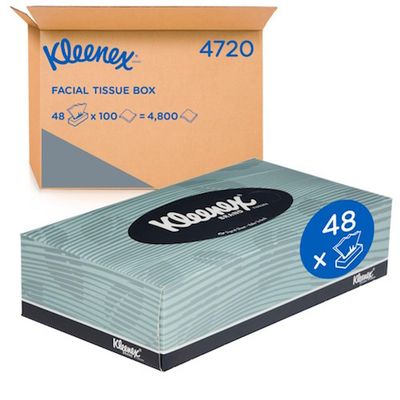 KLEENEX 4720 FACIAL TISSUES 2 PLY 100 SHEETS CTN 48 BOXES