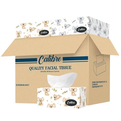 CALIBRE FACIAL TISSUES 2 PLY 180 SHEETS CTN 36 BOXES