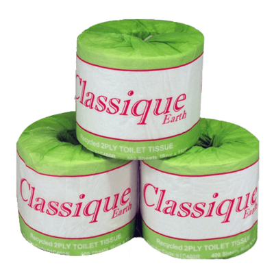 CLASSIQUE RECYCLED TOILET ROLL 2 PLY 400 SHEETS CTN 48