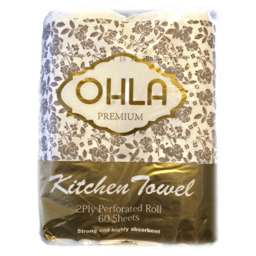 OHLA PREMIUM KITCHEN TOWEL 60 SHEETS CTN 24 ROLLS