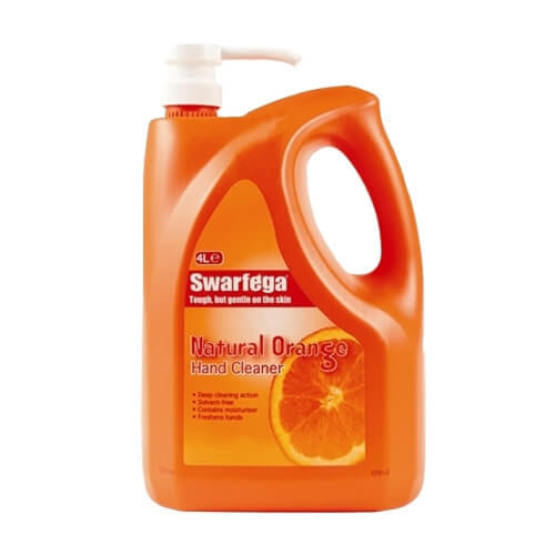 DEB SWARFEGA ORANGE HAND CLEANER 4L BOTTLE WITH PUMP