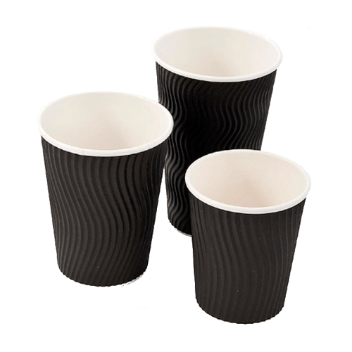 RIPPLE CUP DOUBLE WALL BLACK 227ml (8oz)