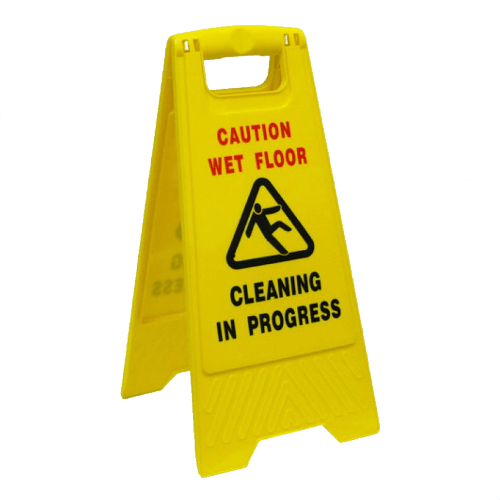 SAFETY SIGN 'A' FRAME YELLOW "CAUTION WET FLOOR"