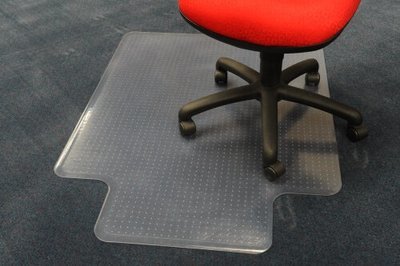 CHAIR MAT 115CM X 135CM, KEYHOLE STYLE WITH ANCHORS