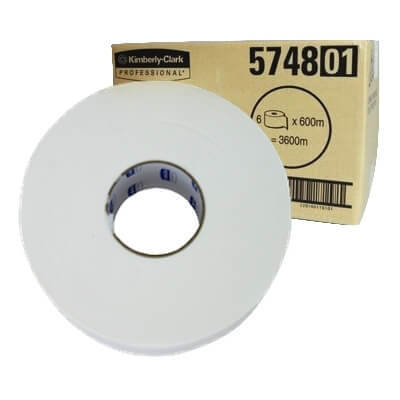 SCOTT 5748 COMPACT JUMBO TOILET ROLL 1 PLY 600M CTN 6