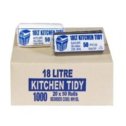 BIN LINER 18 LITRE WHITE CTN 1000