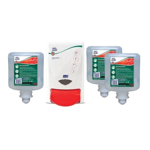 DEB INSTANTFOAM STARTER PACK 3 X 1L CARTRIDGE + DISPENSER
