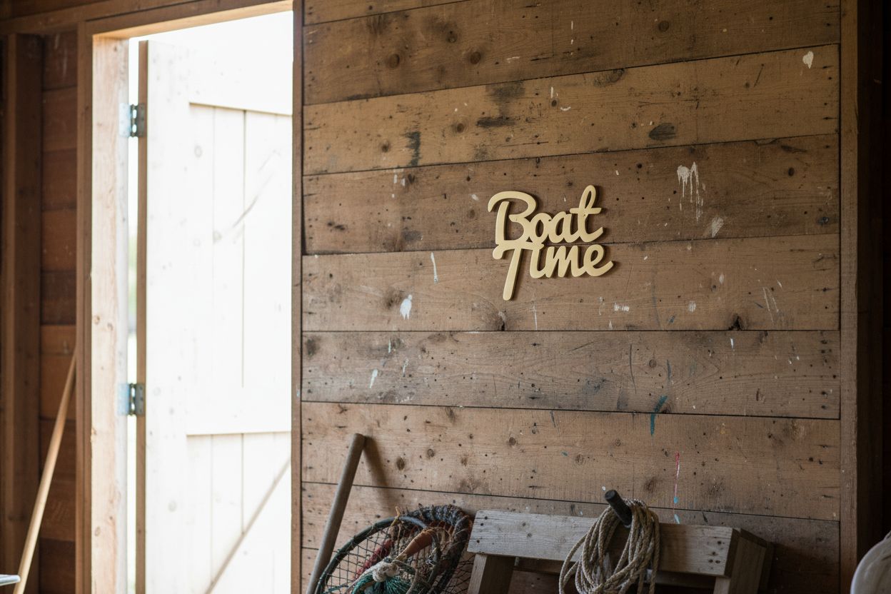 ​⚓ “Boat Time” – 18mm CNC-Cut MDF Sign ⚓