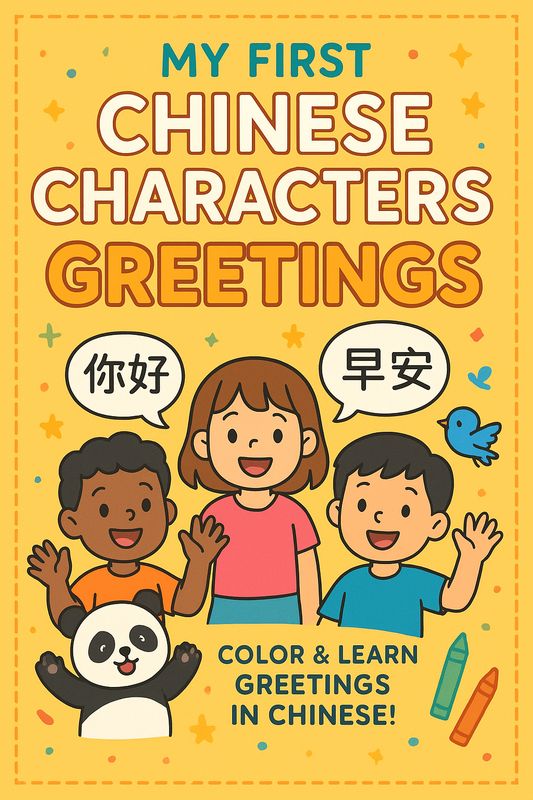 Coloring Book: Greetings in Chinese (English version)