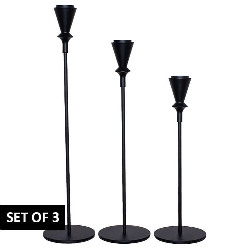 ALMAZ BLACK C/HOLDER SET/3 35/30/25