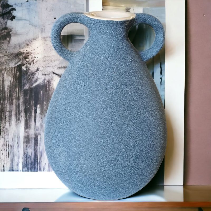 BREEZE BLUE VASE 13X19CM