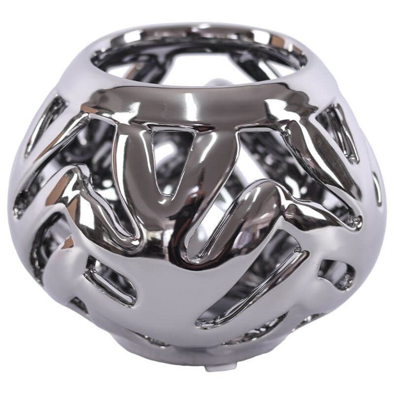 SILVER CANDLE HOLDER 10CM